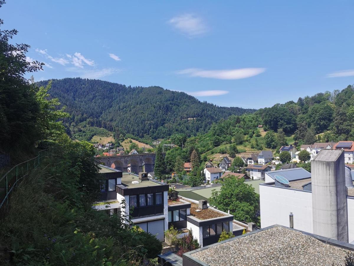 Terrassenwohnung Mit Toller Aussicht & Zentrumsnah Hornberg Bagian luar foto
