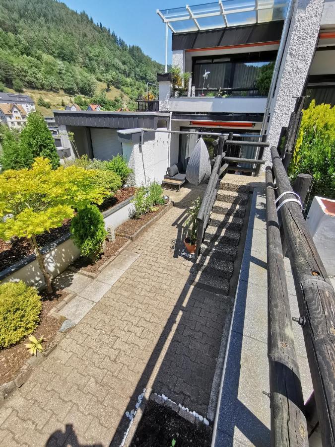 Terrassenwohnung Mit Toller Aussicht & Zentrumsnah Hornberg Bagian luar foto